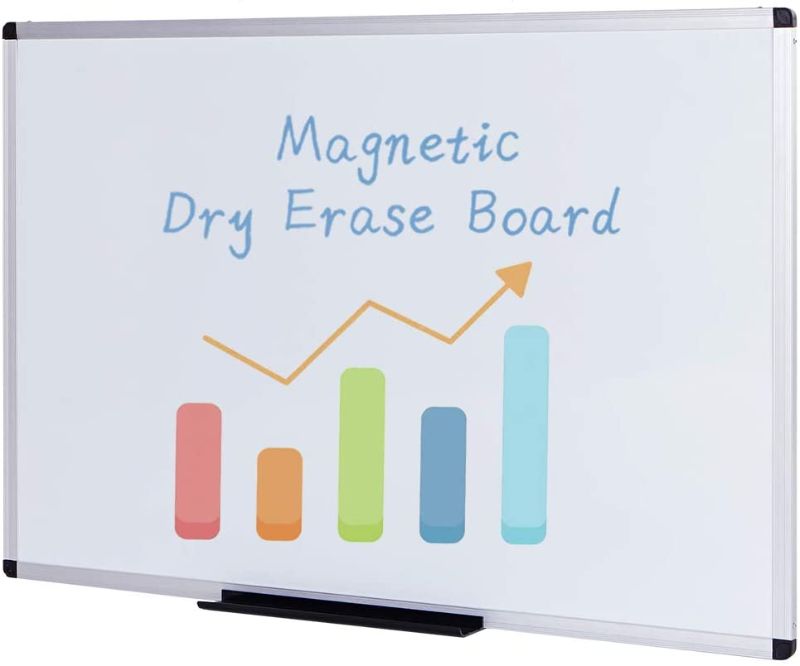 Photo 1 of VIZ-PRO Magnetic Dry Erase Board, 48 X 24 Inches, Silver Aluminium Frame
