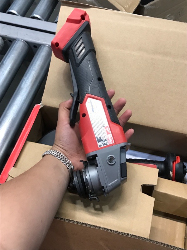 Photo 7 of tool only ! Milwaukee M18 FUEL 18-Volt Lithium-Ion Brushless Cordless 4-1/2 in./5 in. Grinder w/Paddle Switch (Tool-Only)
