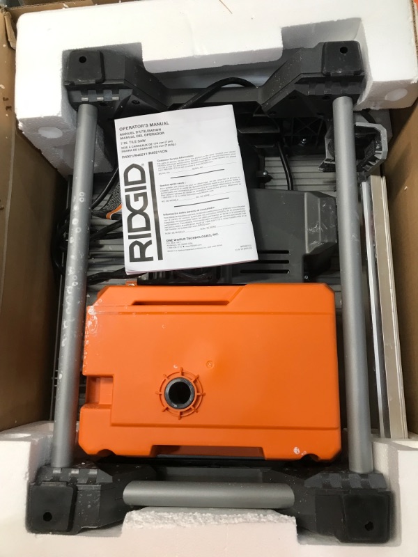 Photo 4 of RIDGID 6.5 Amp Corded 7 in. Table Top Wet Tile Saw