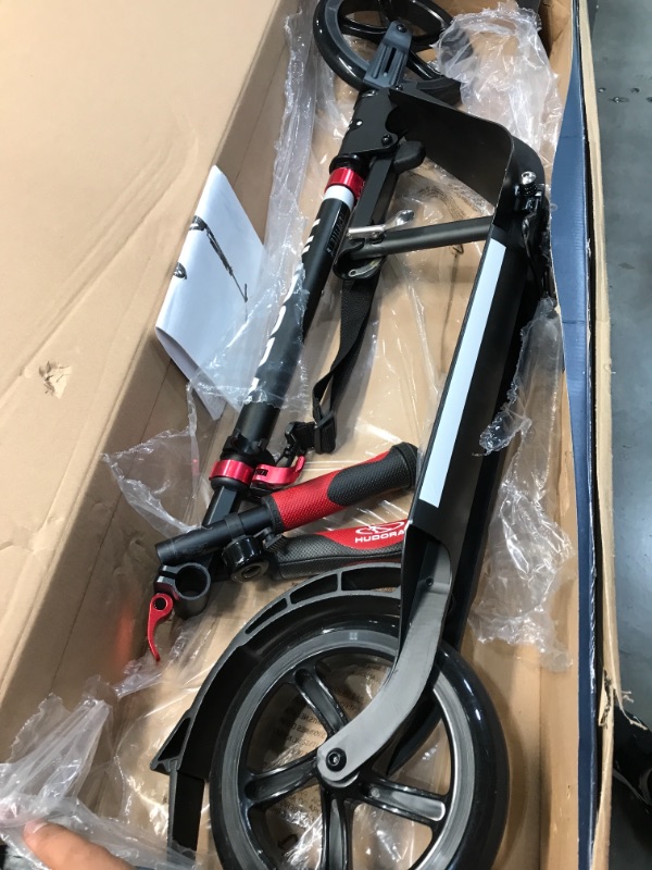 Photo 2 of 230 Adult Kick Scooters With Big 230mm Front Pu Wheel, Easy Folding, Height Adjustable, Reinforced Deck
