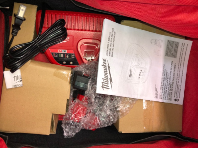 Photo 4 of MILWAUKEE 48-59-2424P M12 REDLITHIUM CP2.0 & XC4.0 STARTER KIT
