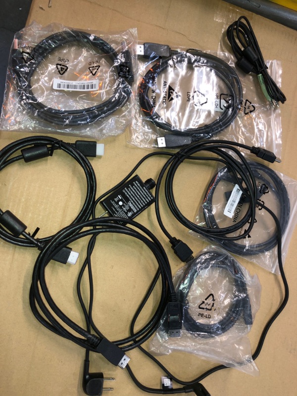 Photo 1 of SOLD AS IS !! bundle of assorted display cables and power cords -NO RETURNS 