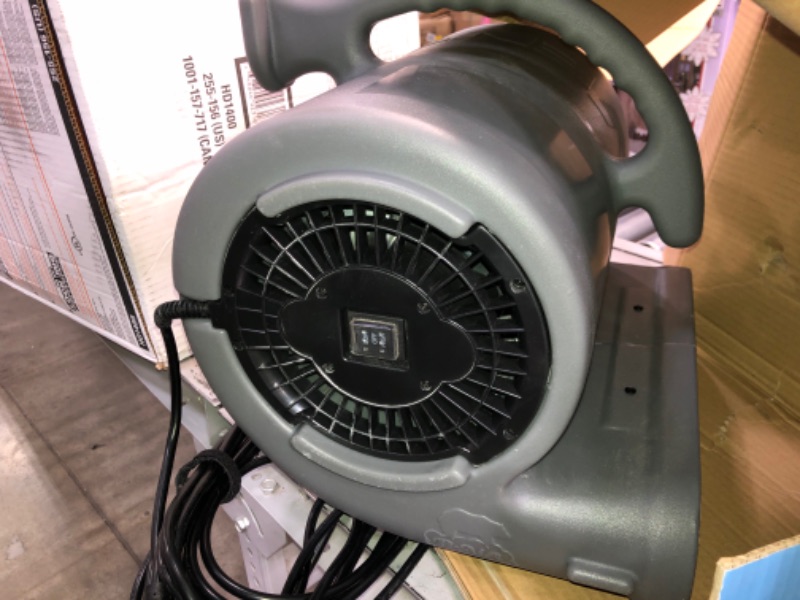 Photo 2 of B-Air 1/2 HP Air Mover for Janitorial Water Damage Restoration Stackable Carpet Dryer Floor Blower Fan in Grey