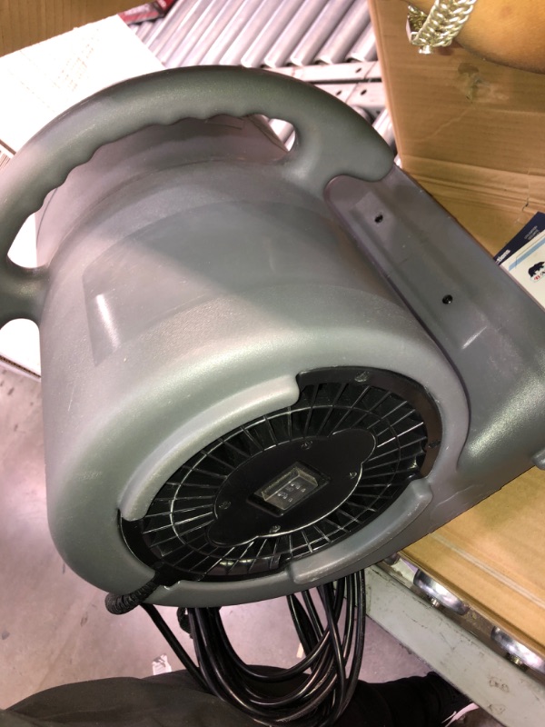 Photo 3 of B-Air 1/2 HP Air Mover for Janitorial Water Damage Restoration Stackable Carpet Dryer Floor Blower Fan in Grey