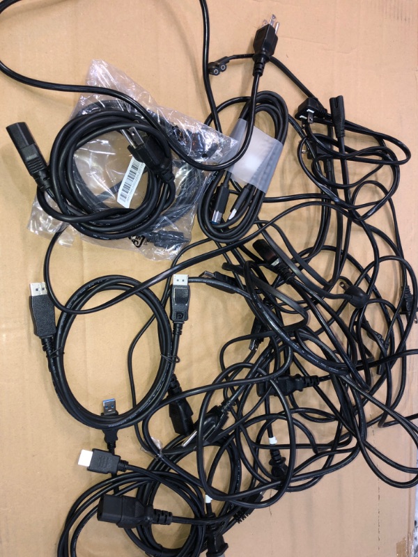 Photo 2 of SOLD AS IS !! bundle of assorted display cables and power cords -NO RETURNS 