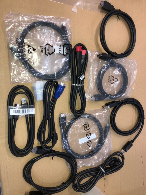 Photo 2 of SOLD AS IS !! bundle of assorted display cables and power cords -NO RETURNS 