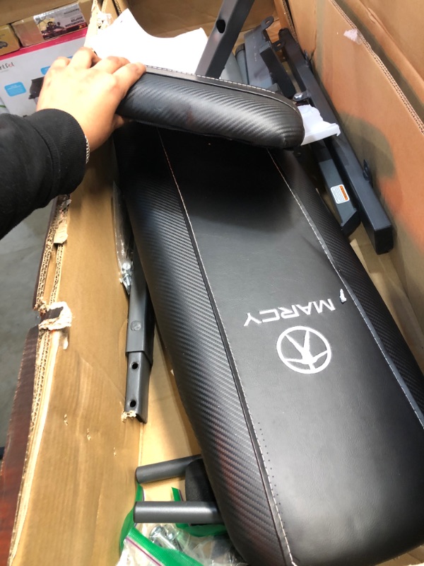 Photo 1 of Marcy Multi-Position Workout Utility Bench for Home Gym Weightlifting and Strength Training SB-10115, Black