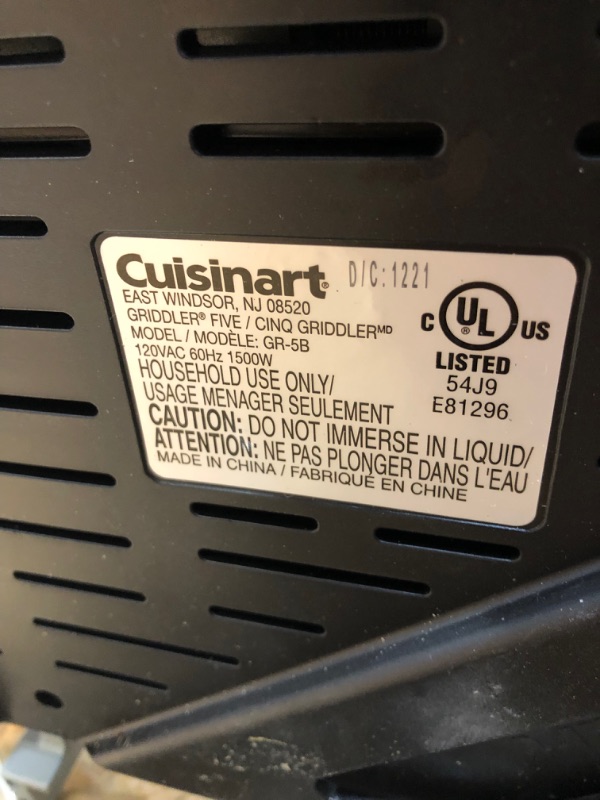 Photo 6 of Cuisinart Electric Griddler, Stainless Steel 10.5"(L) x 12.0"(W) x 7.0"(H)
