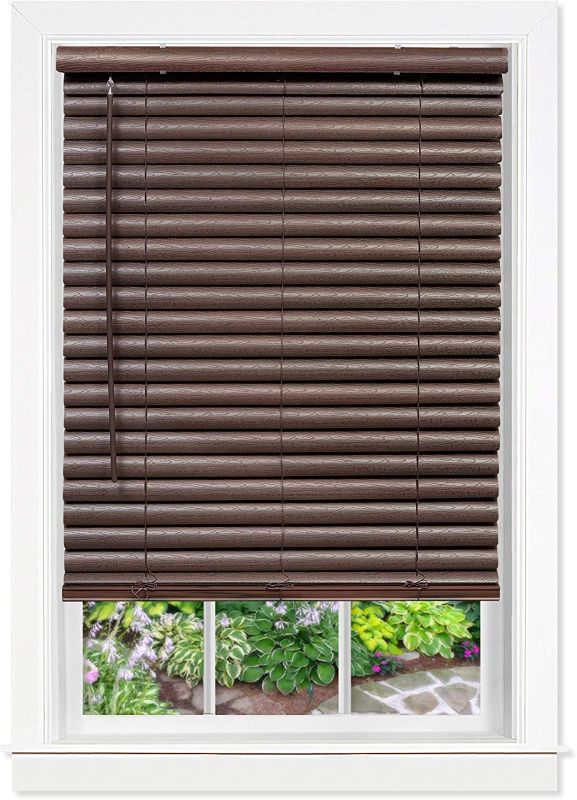 Photo 1 of Achim Home Furnishings, Mahogany Cordless GII Luna 2" Vinyl Venetian Blind, 35" x 64"
