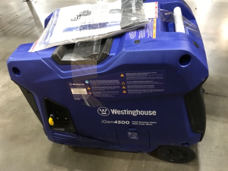 Photo 7 of Westinghouse Outdoor Power Equipment iGen4500 Super Quiet Portable Inverter Generator 3700 Rated & 4500 Peak Watts, Gas Powered, Electric Start, RV Ready, CARB Compliant
