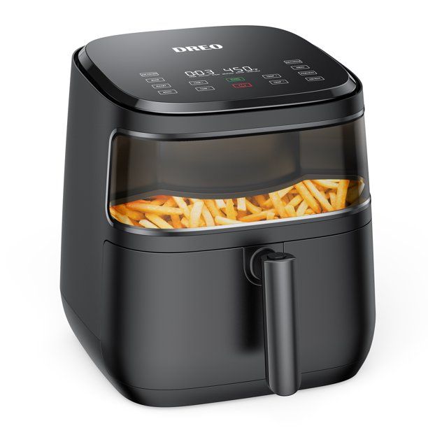 Photo 1 of Dreo Air Fryer, Visible Window, Oilless Electric Cooker with 11 Cooking Functions, 6.8QT, 100 Recipes, 100? to 450?
