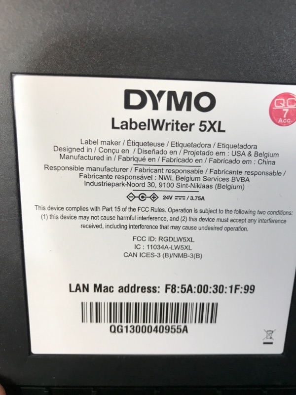 Photo 3 of DYMO LabelWriter 5XL Label Printer, Automatic Label Recognition, Prints Extra-Wide Shipping Labels (UPS, FedEx, USPS) from Amazon, eBay, Etsy, Poshmark, and More, Perfect for eCommerce Sellers
