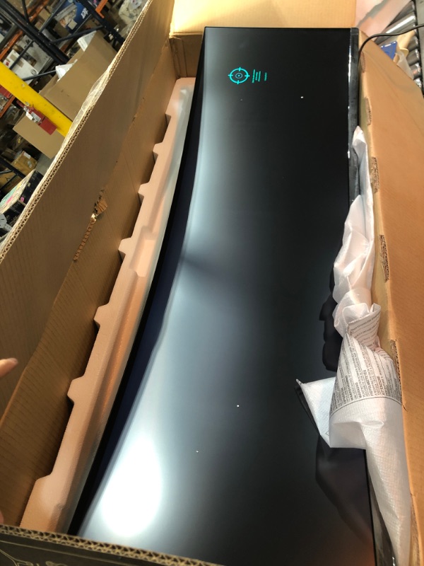 Photo 1 of Samsung 49 inch Class Wide Screen Qled Gaming Quantum Dot (3840x1080) Monitor - Lc49rg90ssnx/za, Gray