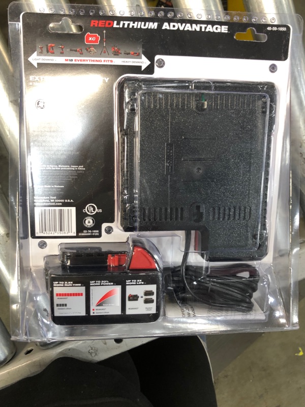 Photo 3 of Milwaukee M18 18-Volt Lithium-Ion XC Starter Kit with One 5.0Ah Battery and Charger