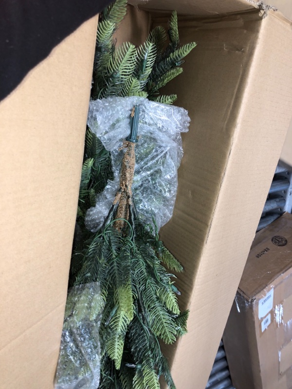 Photo 2 of **INCOMPLETE*** Puleo International 4.5 Foot Pre-Lit Aspen Fir Artificial Christmas Tree with 250 UL Listed Clear Lights, Green
