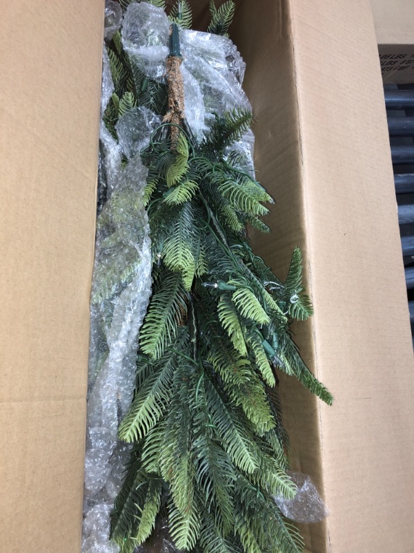 Photo 3 of **INCOMPLETE*** Puleo International 4.5 Foot Pre-Lit Aspen Fir Artificial Christmas Tree with 250 UL Listed Clear Lights, Green
