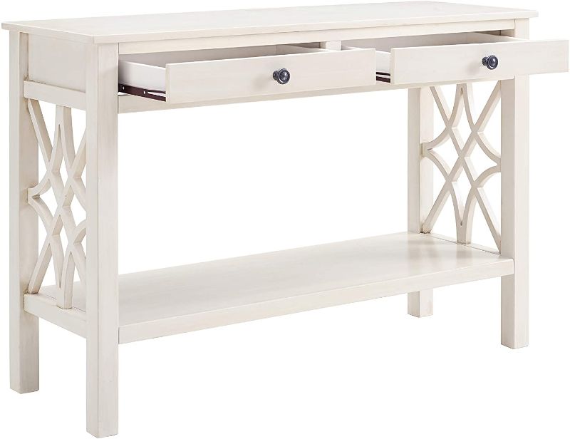Photo 1 of *DAMAGED* Linon Console Table, Antique White
