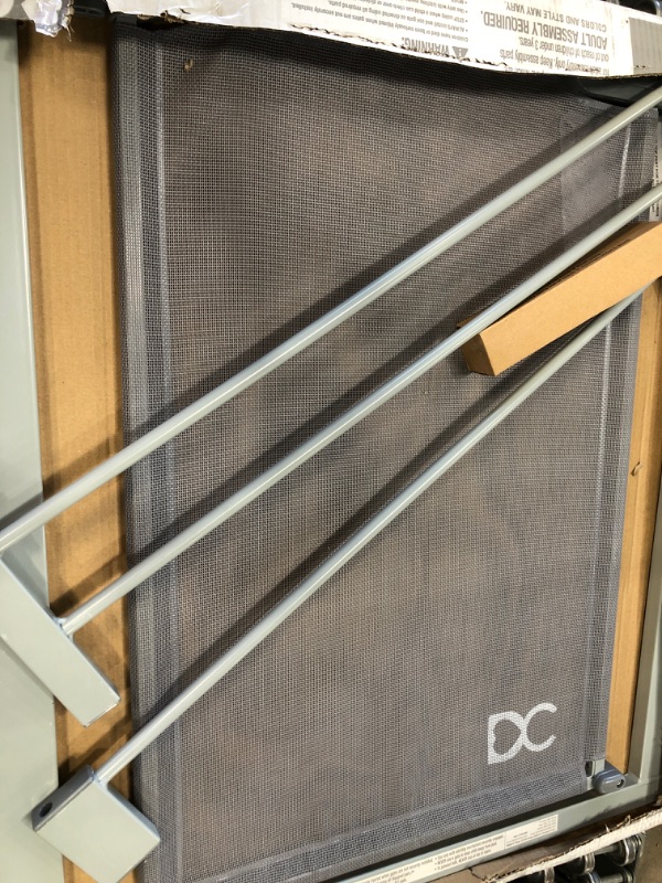 Photo 2 of Delta Children Adjustable Baby Safety Gate - Easy Fit Pressure Mount Design with Walk-Through Door, Grey
