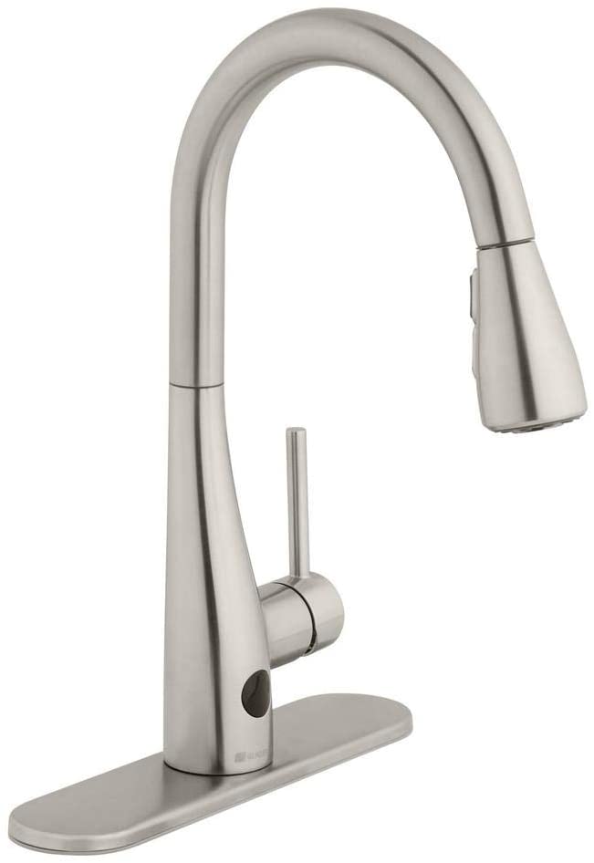 Photo 1 of  Glacier Bay Nottely Touchless Single-Handle Pull-Down Sprayer Kitchen Faucet in Stainless Steel
