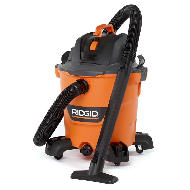 Photo 1 of RIDGID 12 Gal. 5.0-Peak HP NXT Wet/Dry Shop Vacuum with Filter, Hose and Accessories, Oranges/Peaches
**USED, FUNCTIONS**