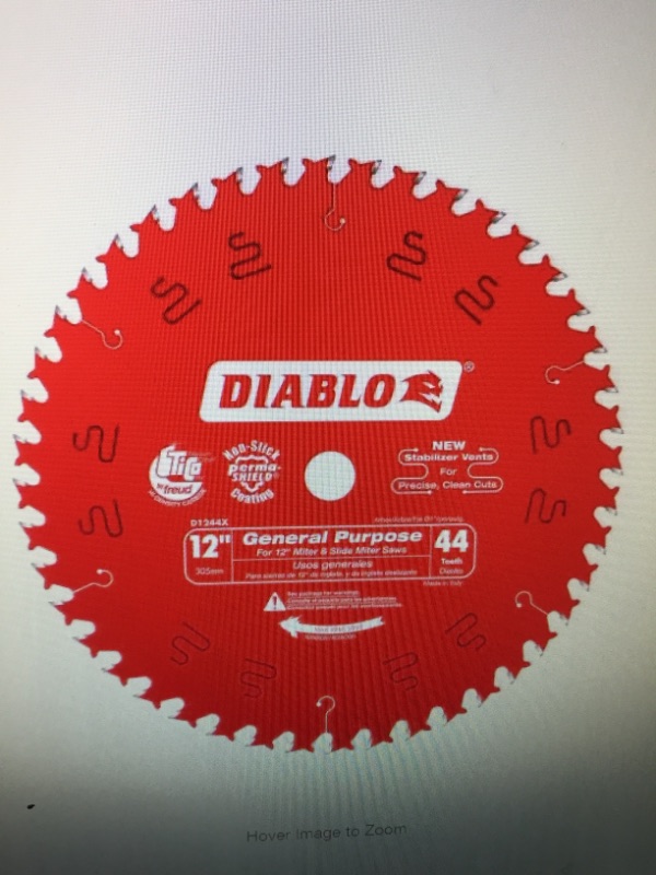 Photo 1 of 12 in. x 44-Tooth General Purpose Circular Saw Blade
