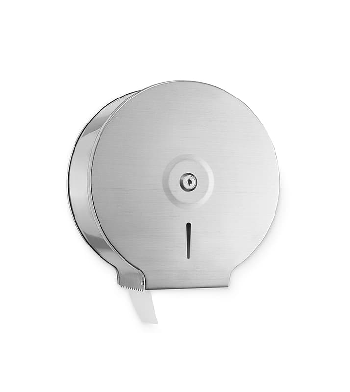 Photo 1 of Alpine Industries Stainless Steel Jumbo Toilet Tissue Dispenser, Silver
