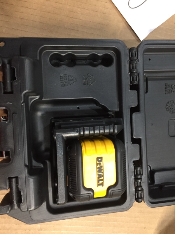 Photo 3 of DEWALT 40 Ft. Red Self-Leveling Cross Line Laser Level with (2) AA Batteries & Case
