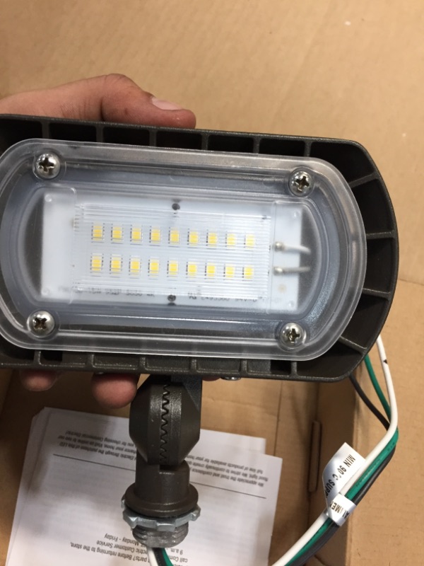 Photo 2 of Commercial Electric 100-Watt Equivalent Integrated Outdoor LED Flood Light and Wall Mount Kit, 1500 Lumens, Outdoor Security Lighting
