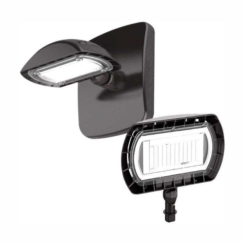 Photo 1 of Commercial Electric 100-Watt Equivalent Integrated Outdoor LED Flood Light and Wall Mount Kit, 1500 Lumens, Outdoor Security Lighting
