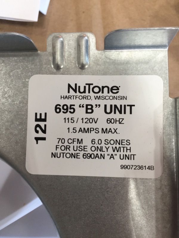 Photo 3 of BUNDLE, Broan-NuTone 70 CFM Replacement Motor Wheel for 695A Bathroom Exhaust Fan
AND, HDX 75-Watt Plastic Shield Incandescent Trouble Work Light with Swivel Cord
