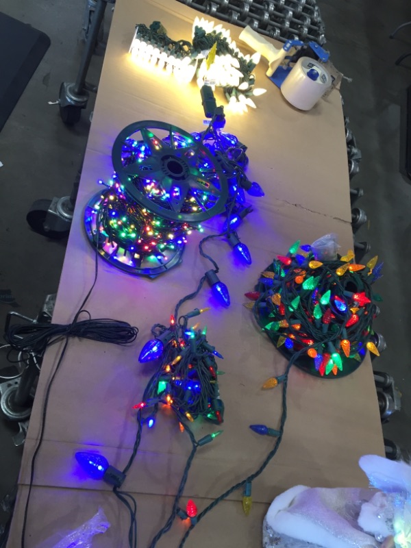 Photo 2 of **USED**, ASSORTED CHRISTMAS DECORATIVE LIGHTS, 
**FEW LIGHTS DO NOT TURN ON, MAJORITY LIGHTS FUNCTION, NO STOCK PHOTO, NO RETURNS, SOLD AS IS**