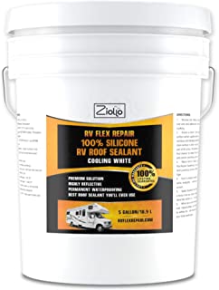 Photo 1 of ***PREVIOUSLY OPENED***
Ziollo RV Flex Repair 100% Silicone RV Roof Sealant - EPDM Rubber Coating to Waterproof Metal and Fiberglass on Motorhomes, Trailers, Campers (White, 5 Gallons)

