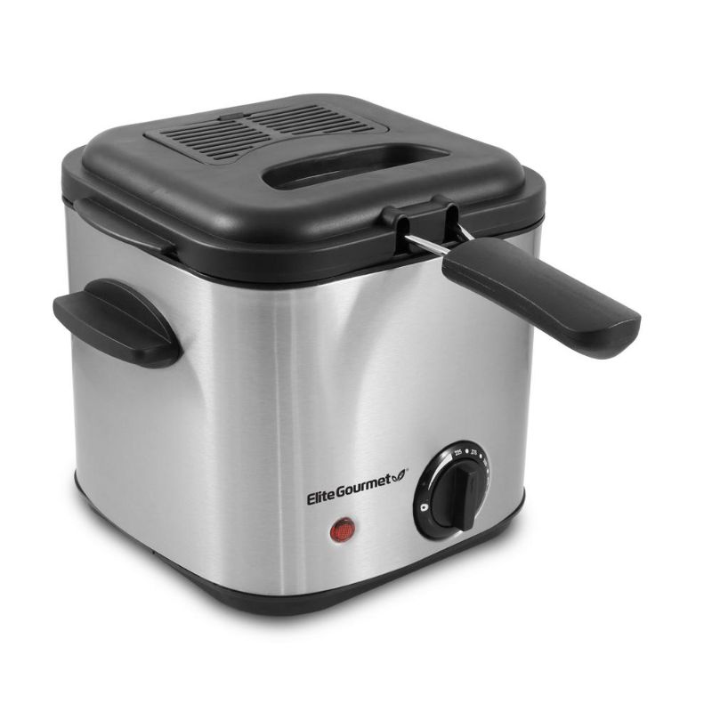 Photo 1 of Elite Gourmet - 1.5Qt. Deep Fryer - Stainless Steel ***used***
