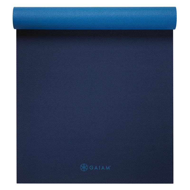 Photo 1 of Gaiam Yoga Mat 5mm Navy & Blue Longer/Wider
