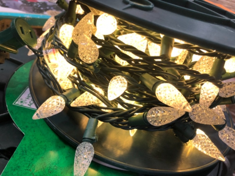 Photo 1 of 49.6 ft. 150-Light Warm White C6 LED Lights
