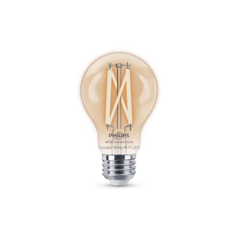 Photo 1 of (8) Philips Tunable White A19 60W Equivalent Dimmable Smart Wi-Fi WiZ Connected Vintage Edison LED Light Bulb
