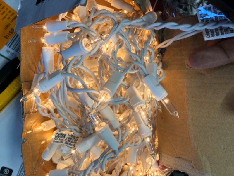Photo 2 of (2) 300-Light Clear Incandescent Mini Icicle Lights
** 1 BOX NEEDS A BULB REPLAECD***