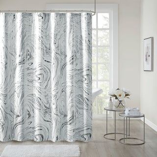 Photo 1 of 100% Polyester Printed Metallic Shower Curtain - Olliix ID70-1956
