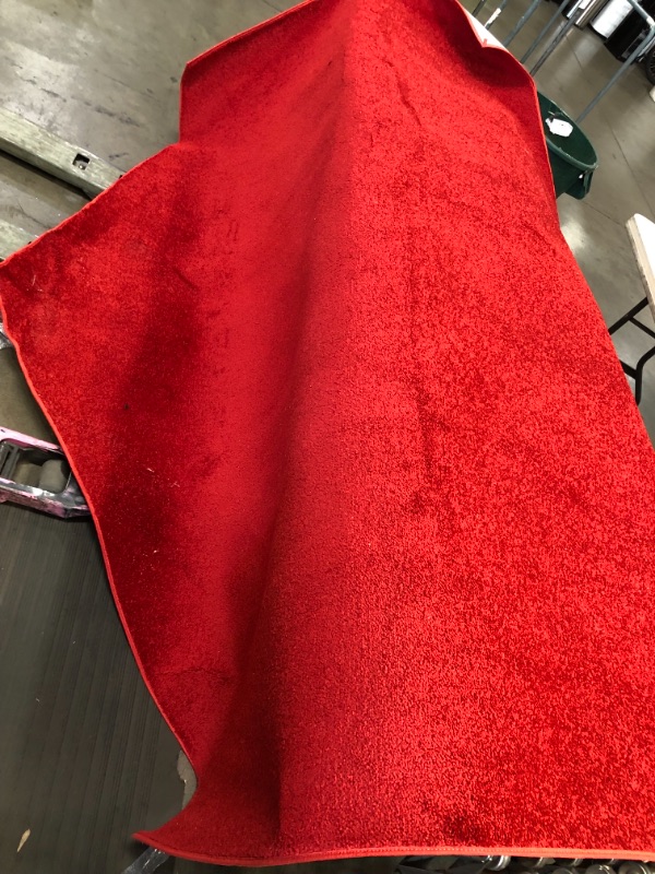 Photo 1 of RED HEX CARPET RUG, 6 ANGLE,  9X8 FT