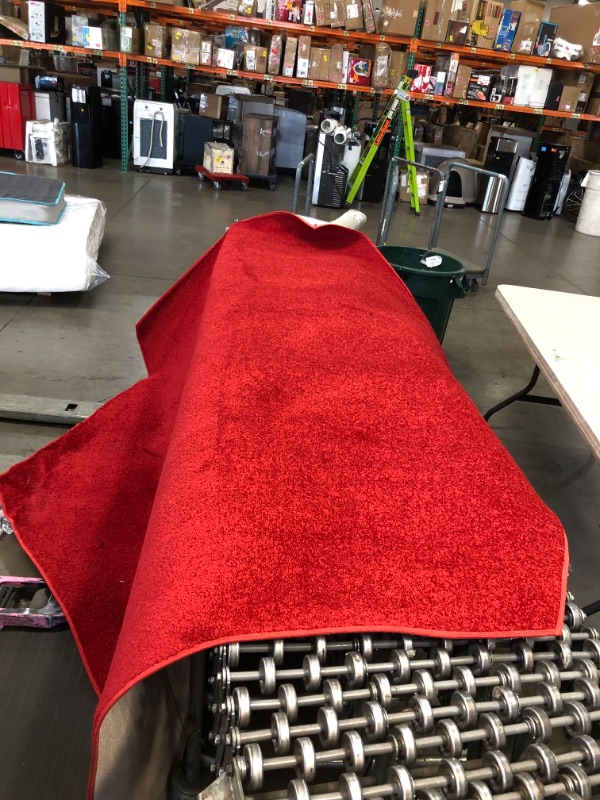 Photo 3 of RED HEX CARPET RUG, 6 ANGLE,  9X8 FT