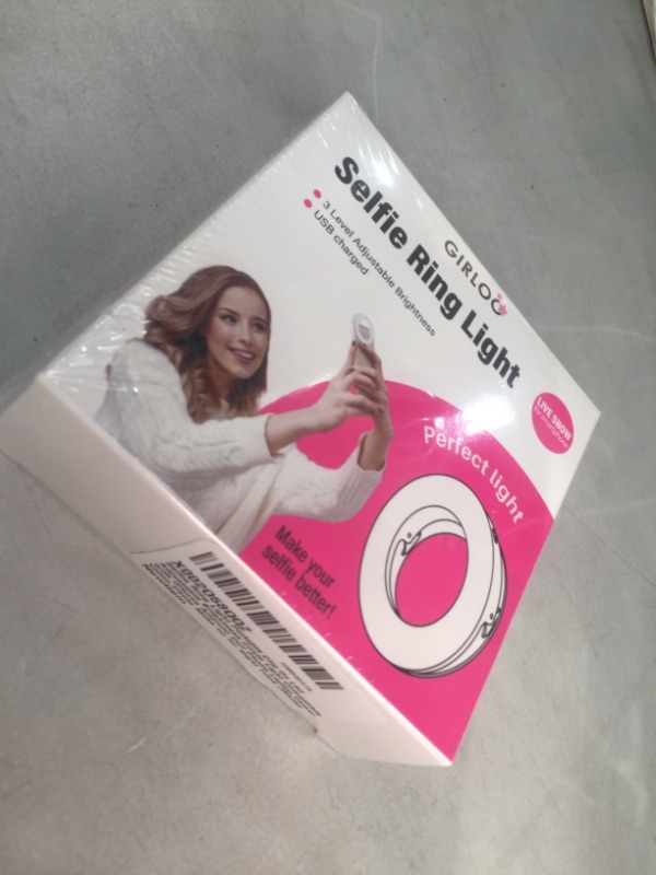 Photo 1 of Selfie Ring Light LED Selfie Light Portable Clip-on RingLight Rechargeable for Laptop Phone Zoom Meeting Make up (Upgraded Version 60cm Cable)
