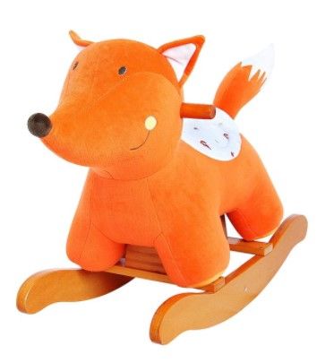 Photo 1 of Baby Rocking Horse, Kid Ride On Toy, Child Riding Toy, Fox Riding Horse for 1-3 Year Old, Toddler (Outdoor&Indoor) Game Rocker Chair, Stuffed/Plush Infant Animal Rocker, Girl/Boy Wooden Gift
