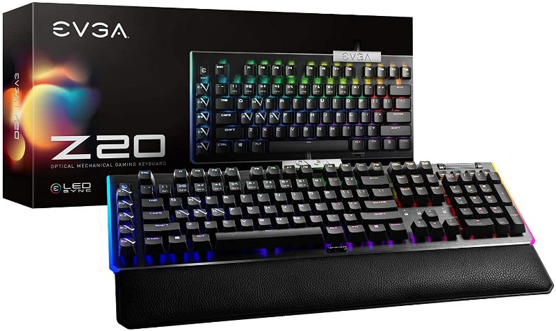 Photo 1 of EVGA Z20 RGB Optical Mechanical Gaming Keyboard, Optical Mechanical Switches (Linear), 811-W1-20US-KR