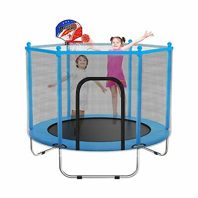 Photo 1 of MISSING SPRINGS
60" Trampoline for Kids - 5 Ft Indoor or Outdoor Mini Toddler Trampoline with net