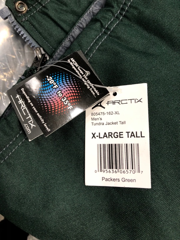 Photo 3 of Arctix Men's Performance Tundra Jacket with Added Visibility Packers Green 