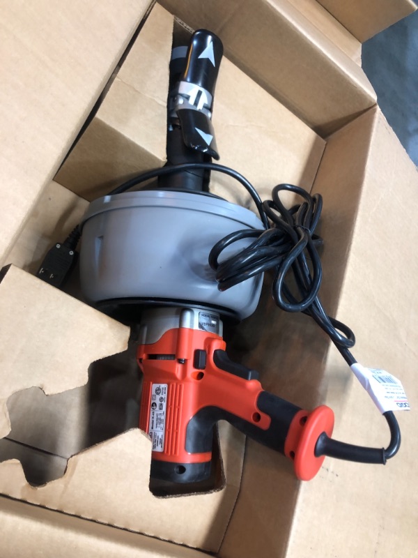 Photo 3 of (SEEMINGLY RUSTED CABLE; MISSING AUGER)

RIDGID 35473 K-45AF Sink Machine with C-1 5/16 Inch Inner Core Cable and AUTOFEED Control, Sink Drain Cleaner Machine and Bulb Drain Auger
