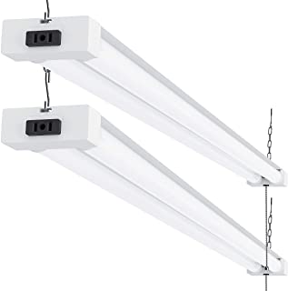 Photo 1 of (BENT FRAME)
Sunco Lighting LED Shop Lights for Garage Workshop 4FT, Plug in Linkable Utility Fixtures, 40W=260W, 4000K Cool White, 4100 LM, Frosted, Workbench, Pull Chain, Hanging/Mounted, ETL Energy Star 2 Pack
