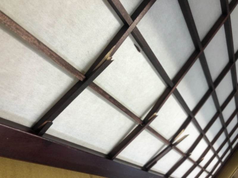 Photo 3 of (DETACHING SIDE; BROKEN INNER FRAME)
ORE International 3-Panel Cherry Paper Folding Shoji Style Room Divider