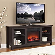 Photo 1 of (DAMAGED COMPONENT EDGE)
Walker Edison Furniture AZ58FP18ES Minimal Farmhouse Wood Fireplace TV Stand for TV's up to 64" Living Room Storage, Brown