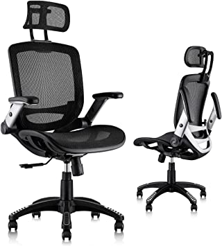 Photo 1 of (MISSING HARDWAER/COSMETIC DAMAGES; TORN BACK MESH)
Gabrylly Ergonomic Mesh Office Chair, High Back Desk Chair 